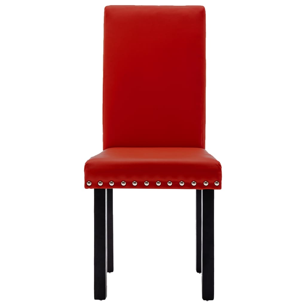 Esszimmerstühle 2 Stk. Weinrot PVC