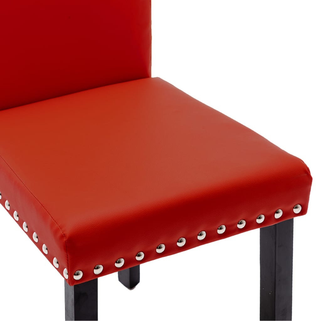 Esszimmerstühle 2 Stk. Weinrot PVC