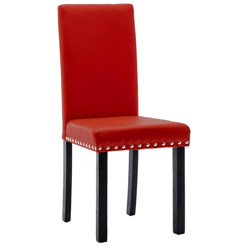 Esszimmerstühle 4 Stk. Weinrot PVC