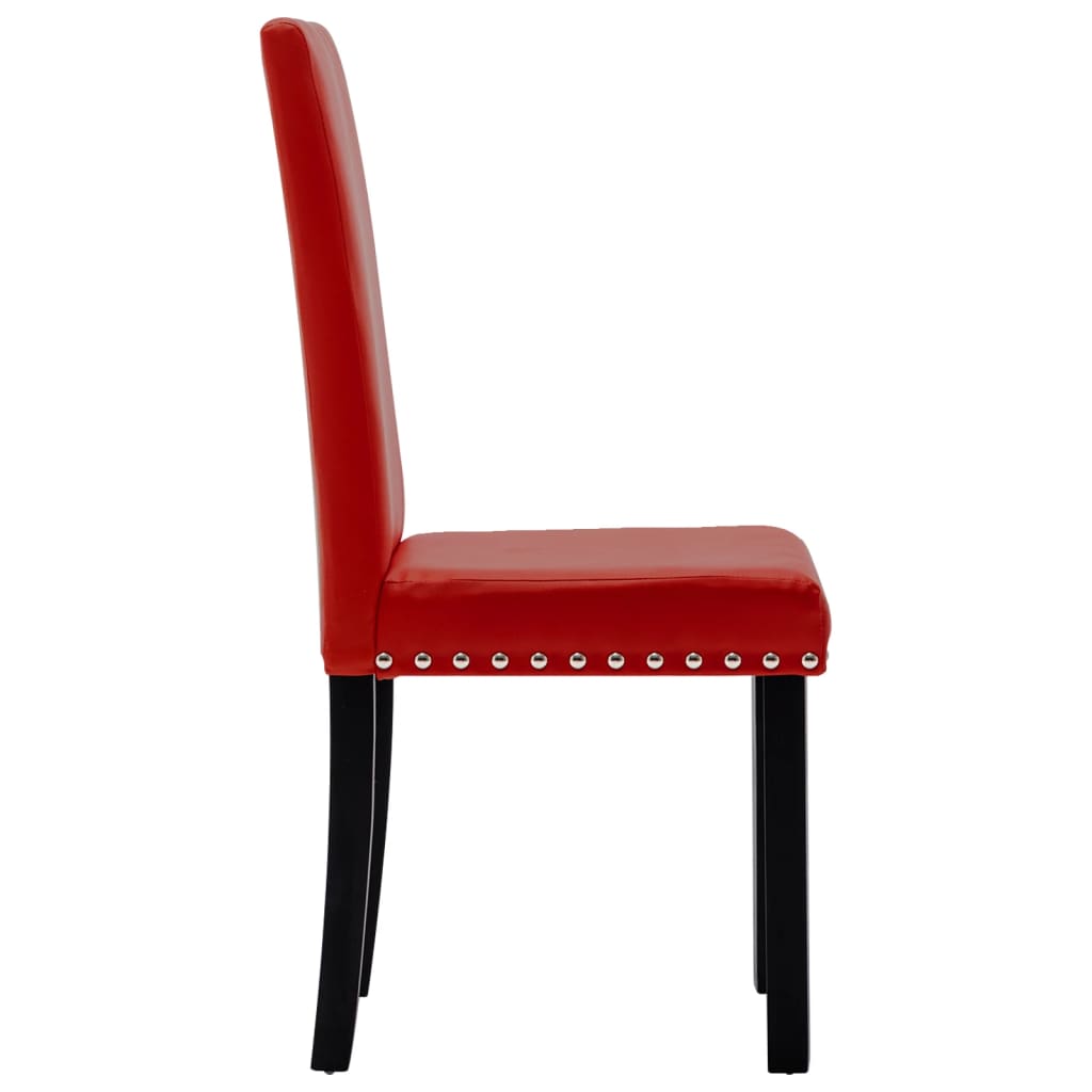 Esszimmerstühle 4 Stk. Weinrot PVC