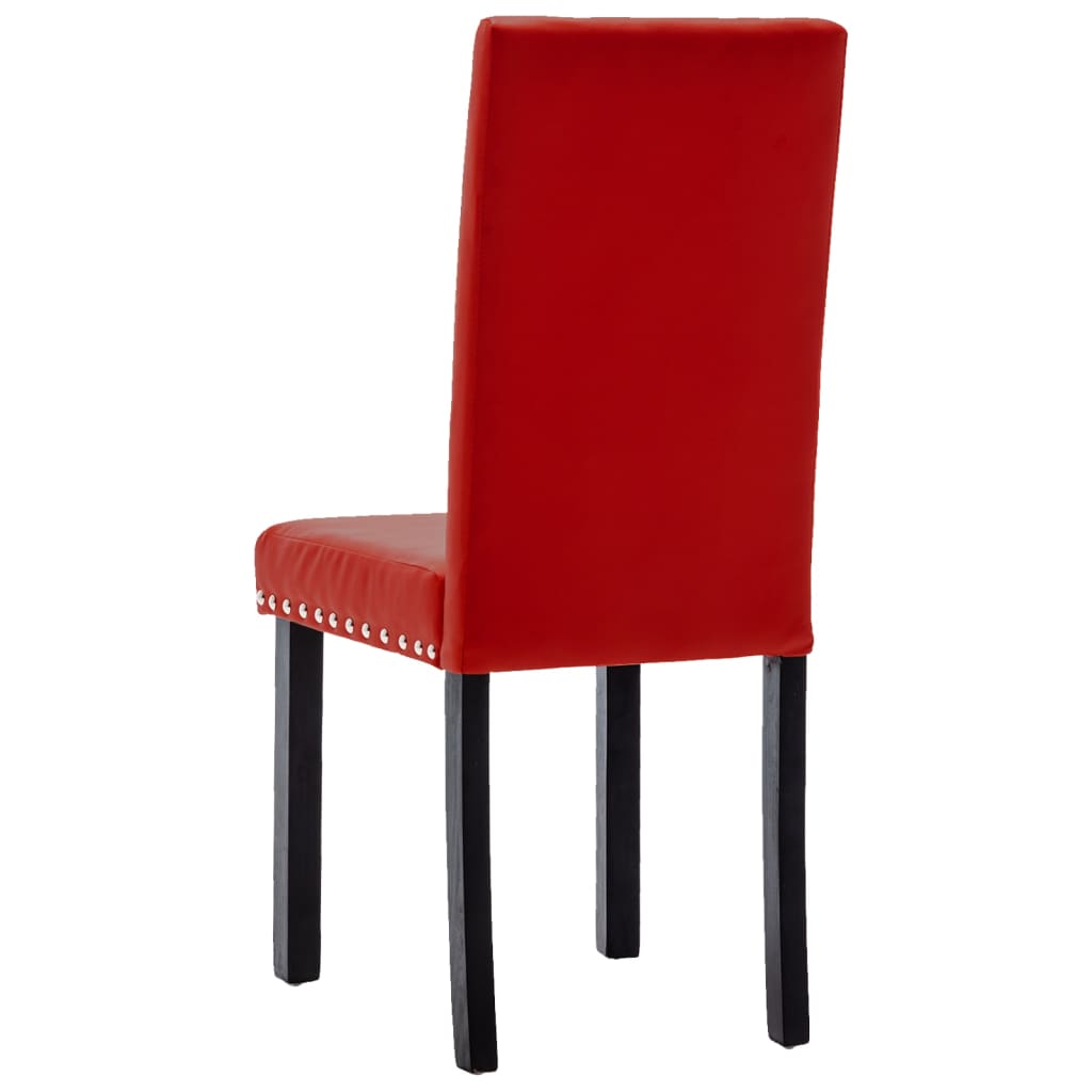 Esszimmerstühle 4 Stk. Weinrot PVC