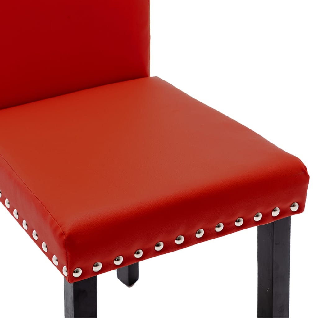 Esszimmerstühle 4 Stk. Weinrot PVC