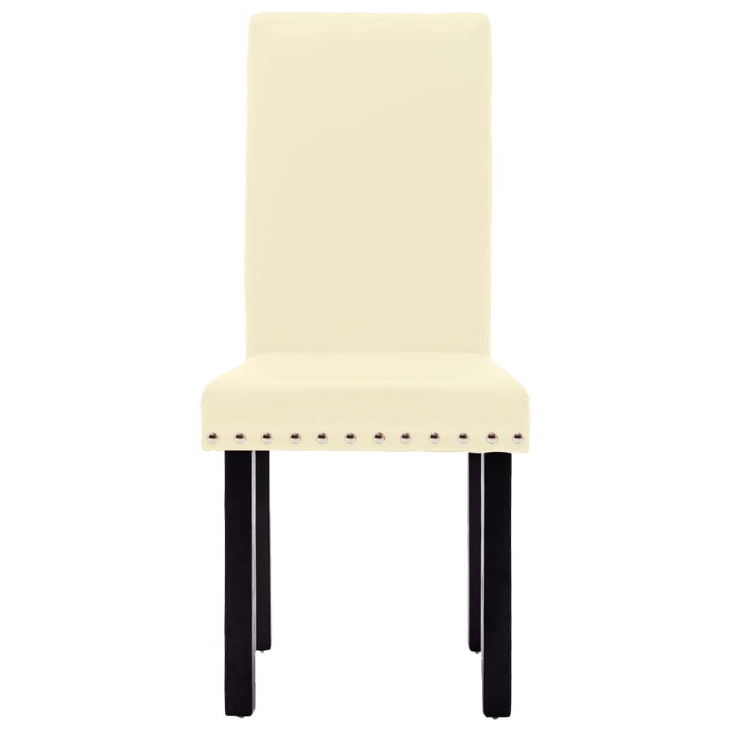 Esszimmerstühle 4 Stk. Creme PVC