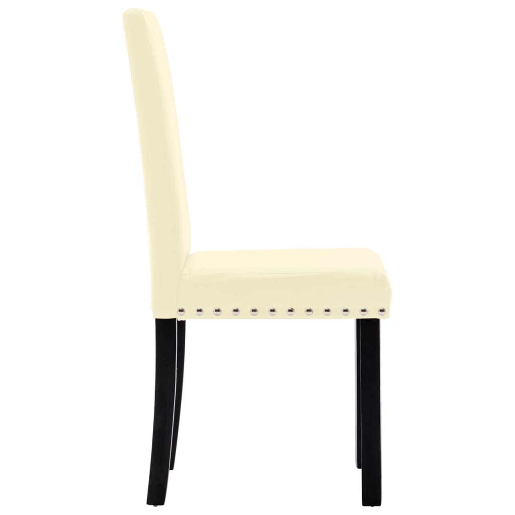 Esszimmerstühle 4 Stk. Creme PVC