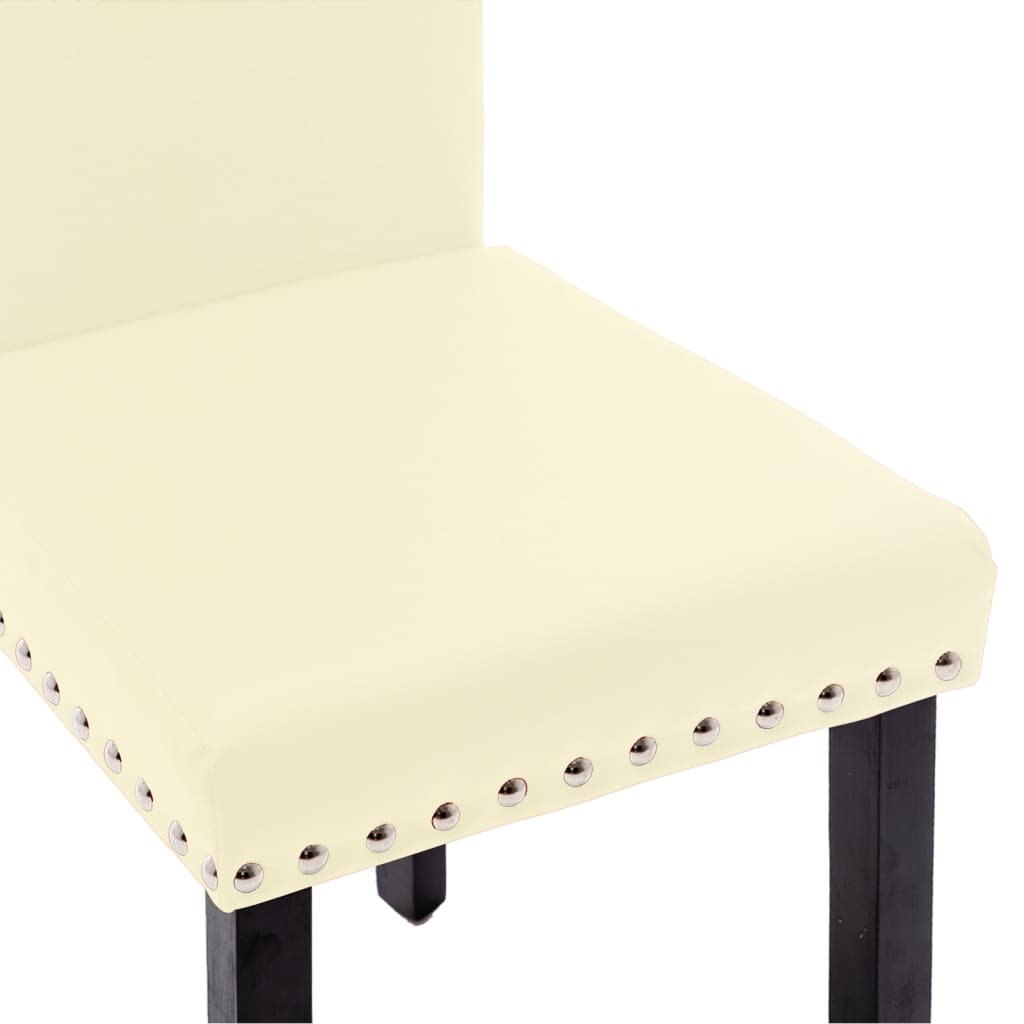 Esszimmerstühle 4 Stk. Creme PVC