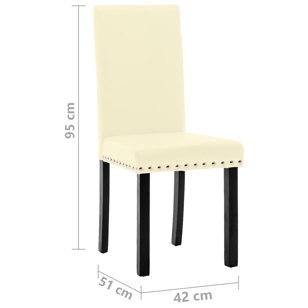 Esszimmerstühle 4 Stk. Creme PVC