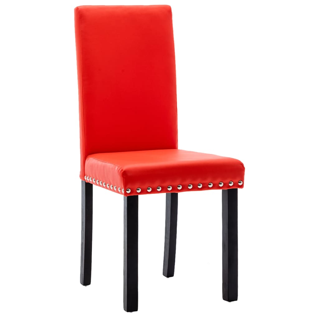 Esszimmerstühle 4 Stk. Rot PVC
