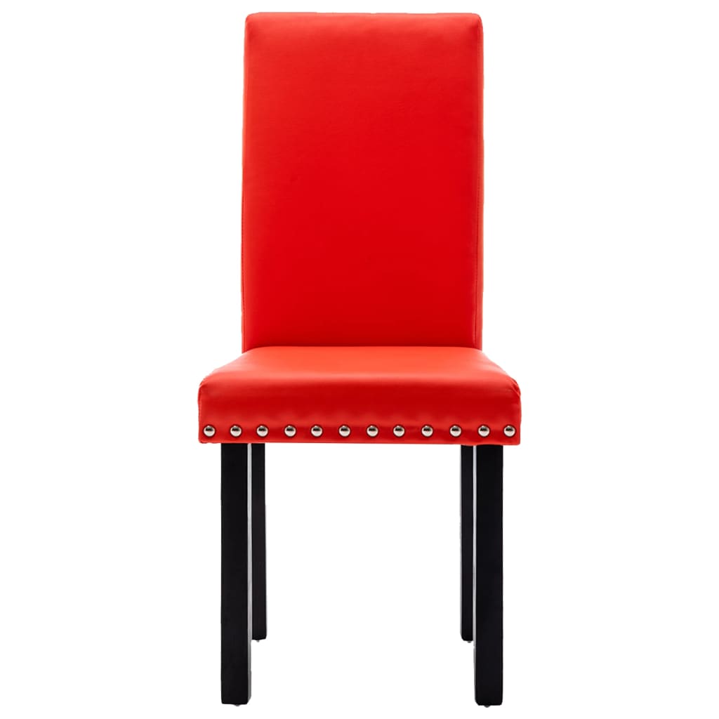 Esszimmerstühle 4 Stk. Rot PVC