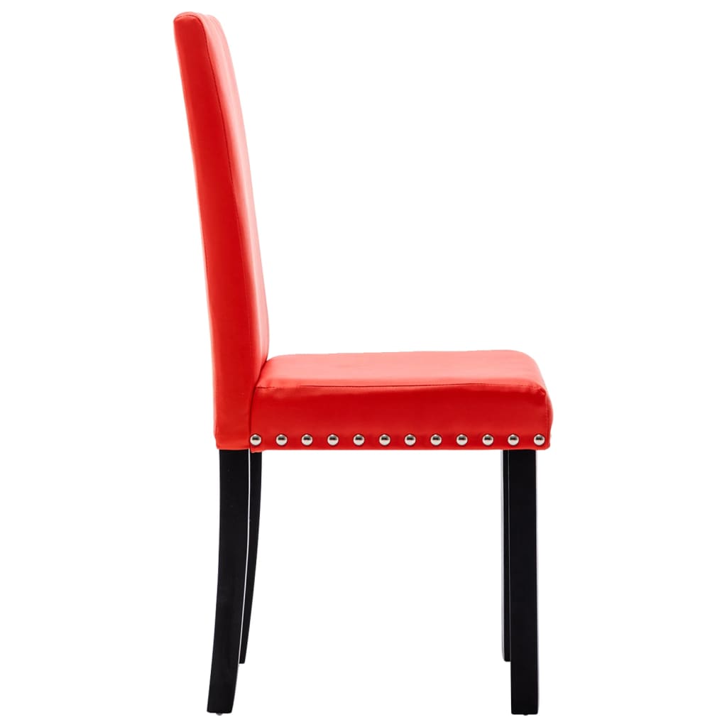 Esszimmerstühle 4 Stk. Rot PVC
