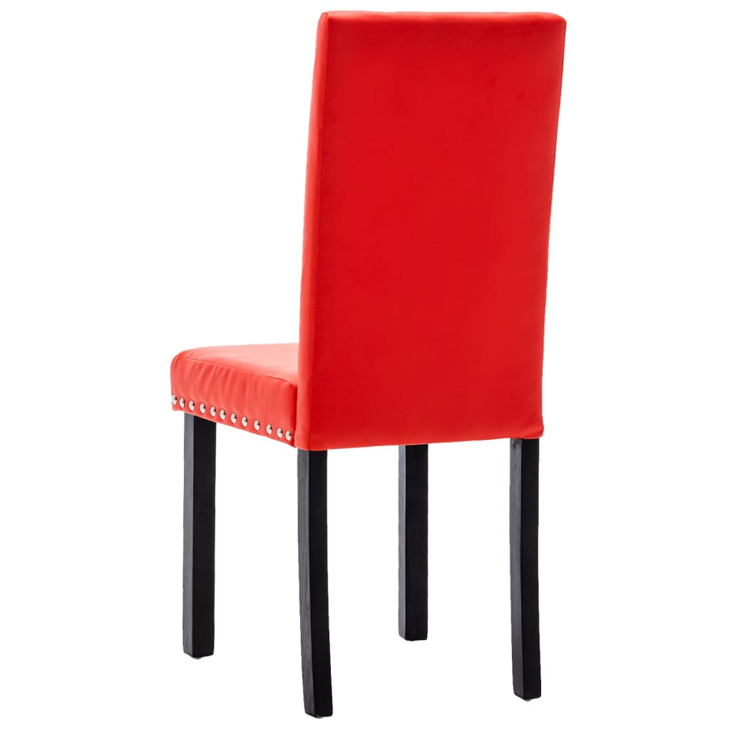 Esszimmerstühle 4 Stk. Rot PVC