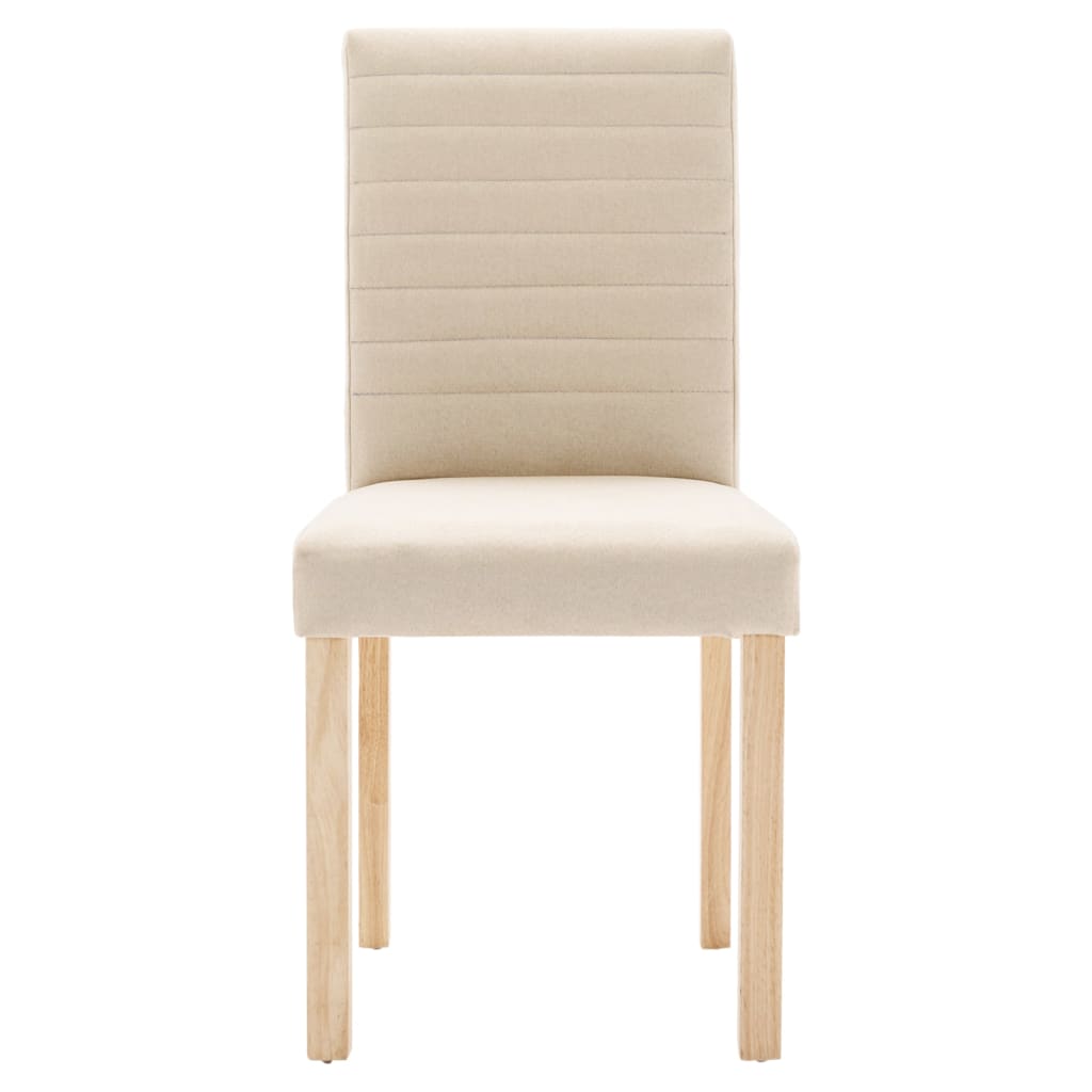 Esszimmerstühle 4 Stk. Creme Stoff