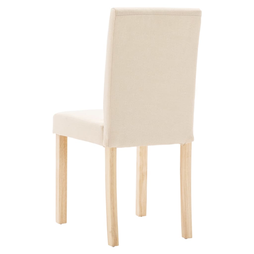 Esszimmerstühle 4 Stk. Creme Stoff