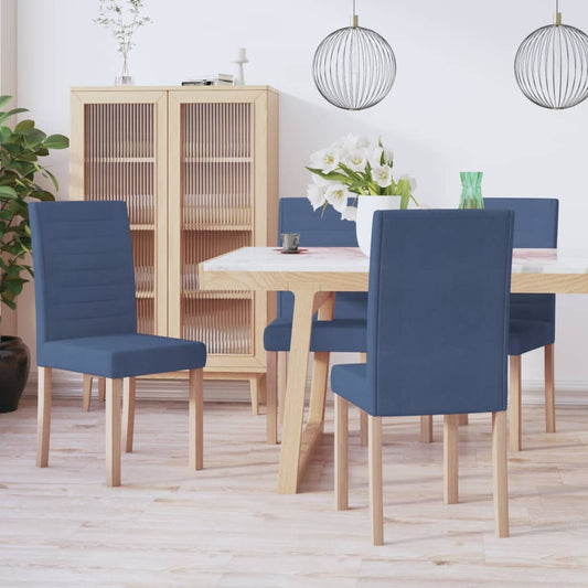 Esszimmerstühle 4 Stk. Blau Stoff