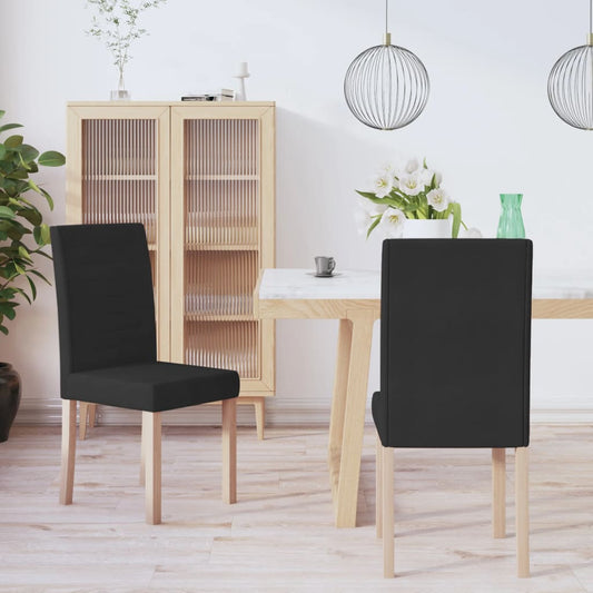 Esszimmerstühle 2 Stk. Schwarz Stoff