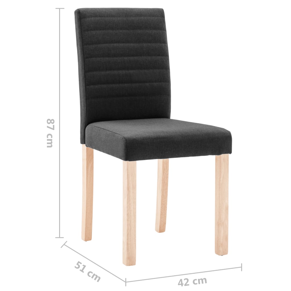 Esszimmerstühle 4 Stk. Schwarz Stoff