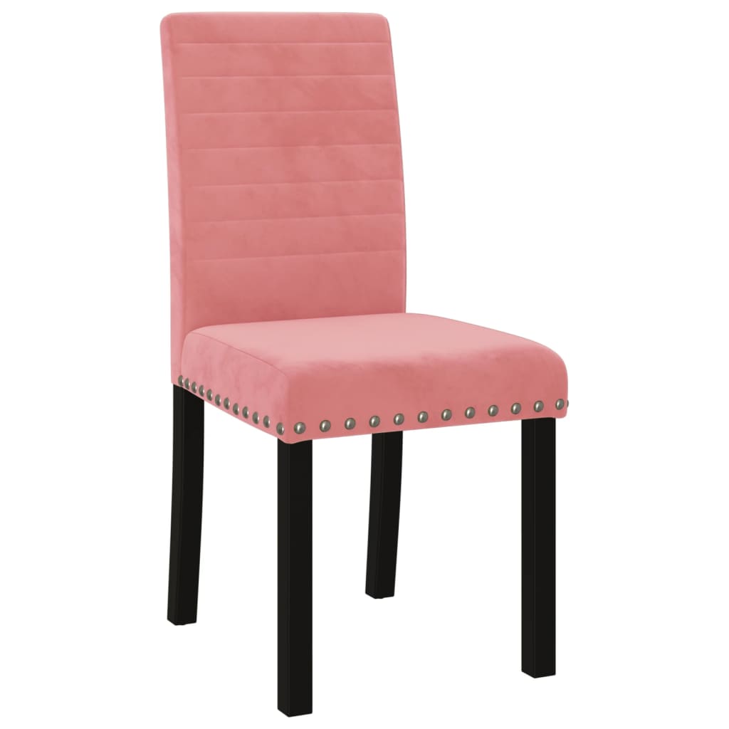 Esszimmerstühle 4 Stk. Rosa Samt