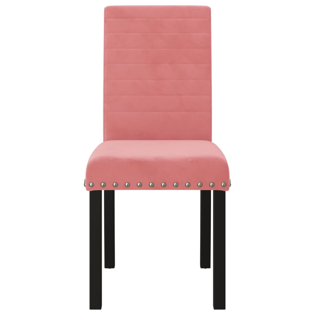 Esszimmerstühle 4 Stk. Rosa Samt