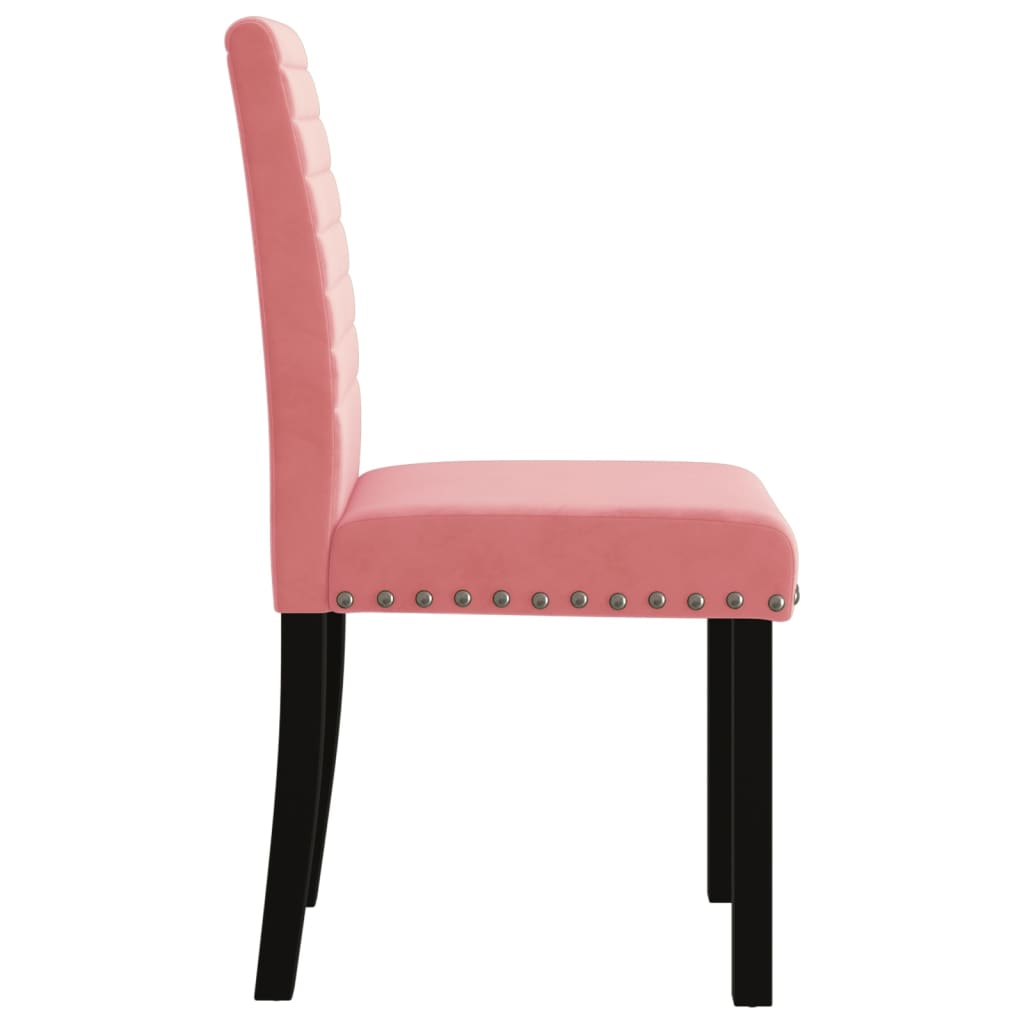Esszimmerstühle 4 Stk. Rosa Samt