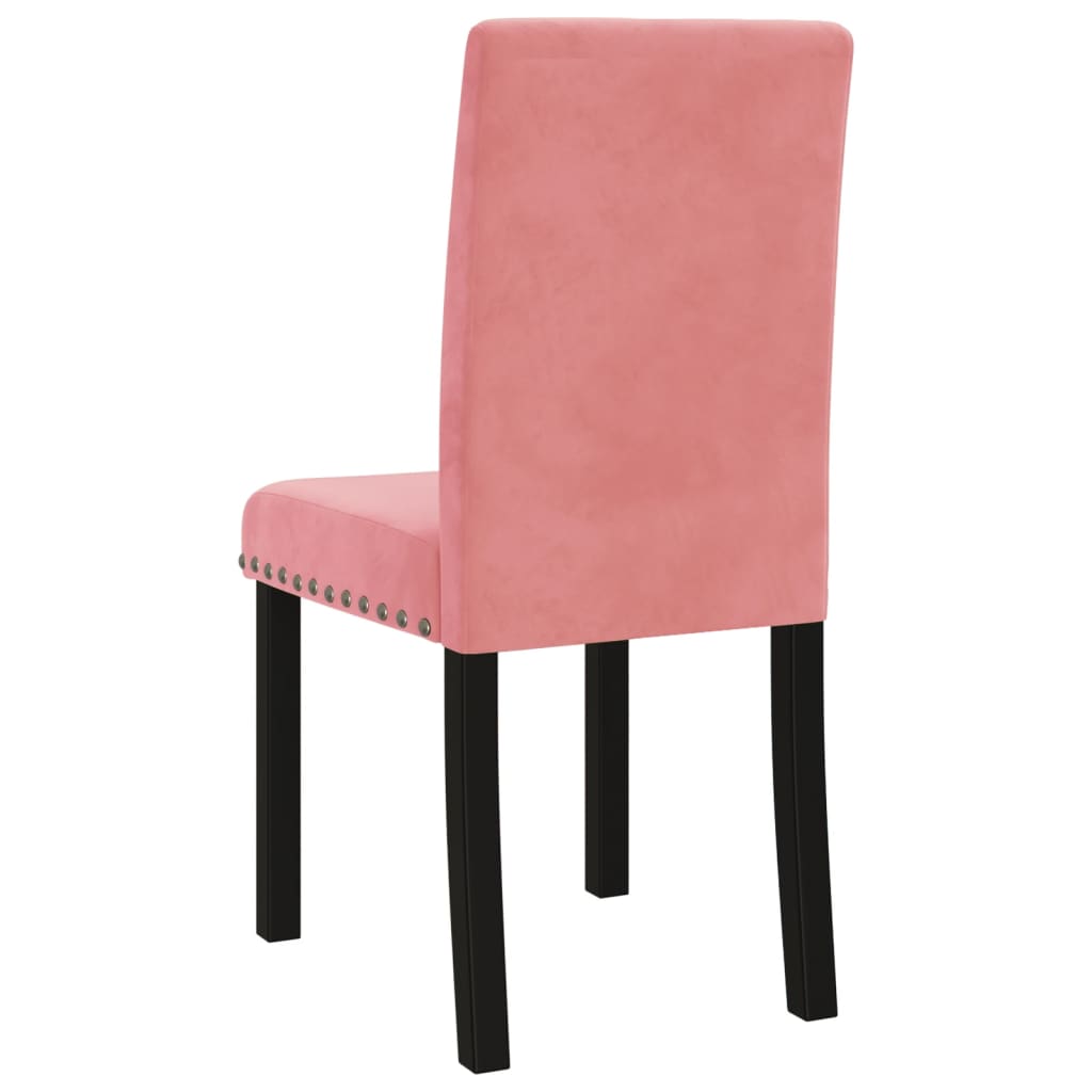 Esszimmerstühle 4 Stk. Rosa Samt