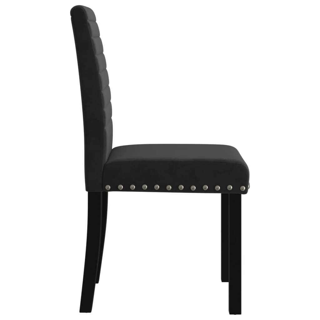 Esszimmerstühle 2 Stk. Schwarz Samt