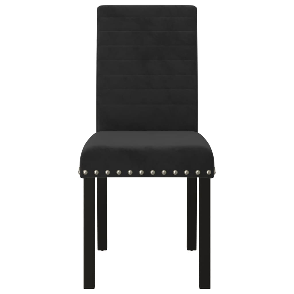 Esszimmerstühle 4 Stk. Schwarz Samt