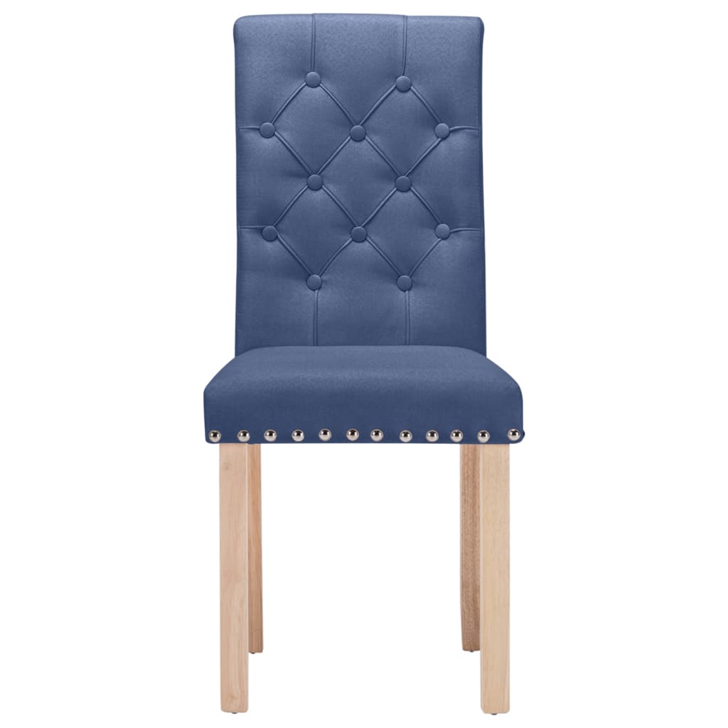 Esszimmerstühle 4 Stk. Blau Stoff