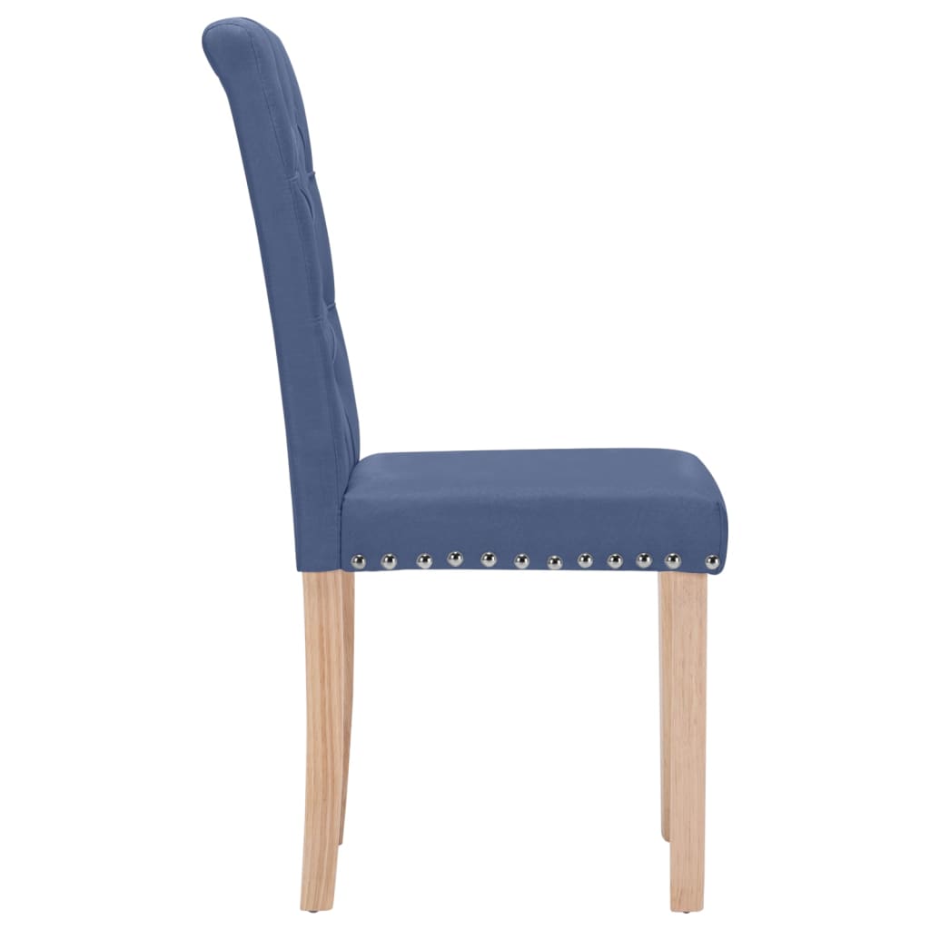 Esszimmerstühle 4 Stk. Blau Stoff