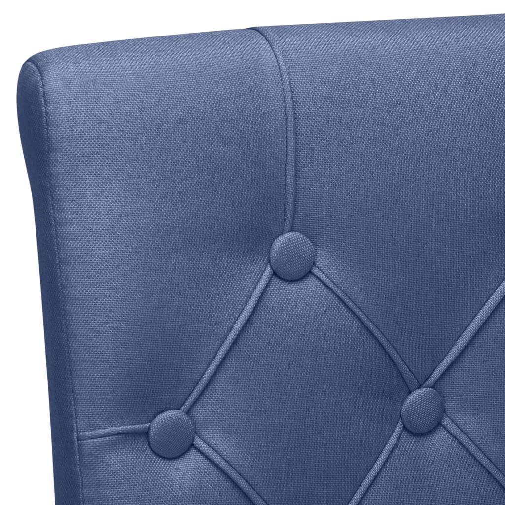Esszimmerstühle 4 Stk. Blau Stoff