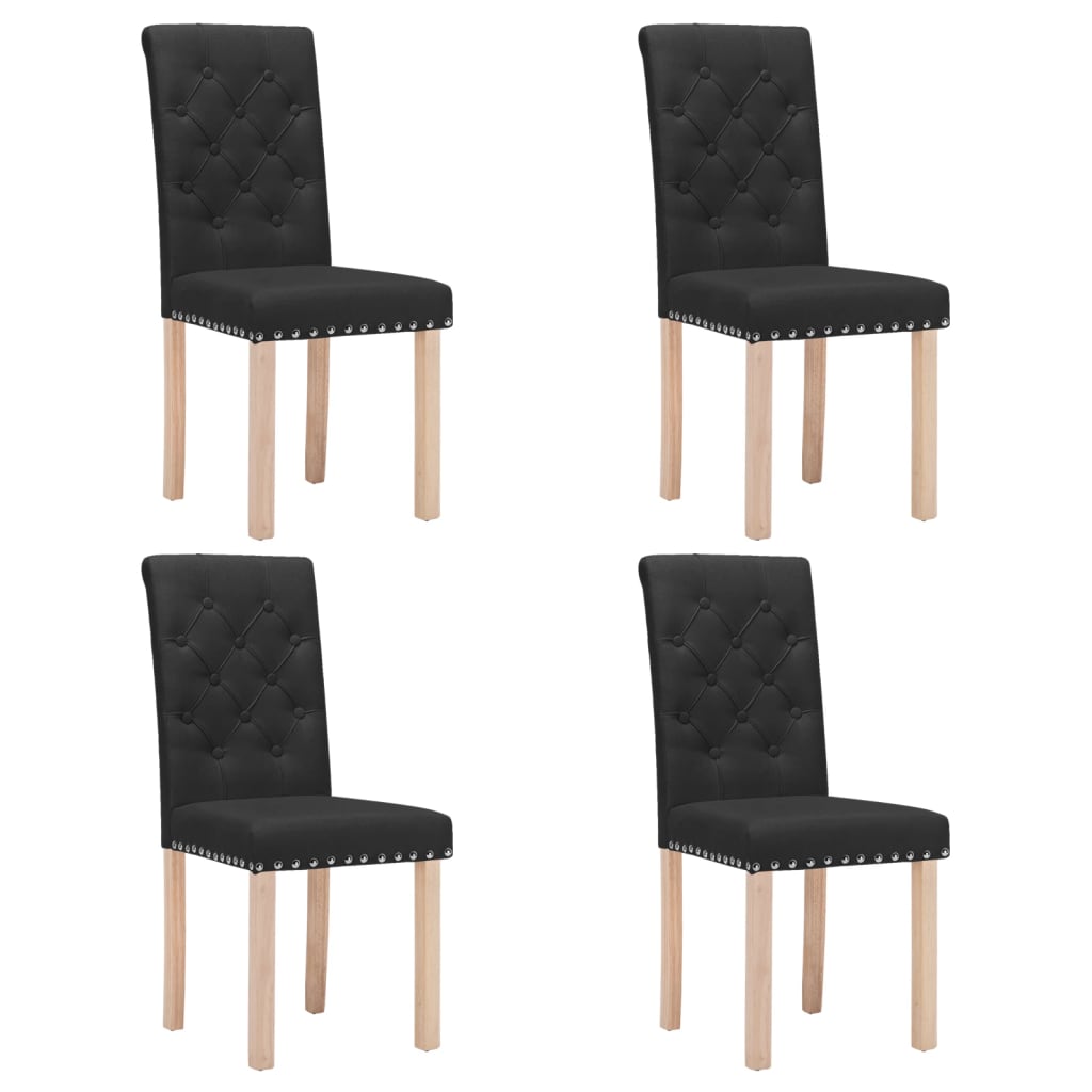 Esszimmerstühle 4 Stk. Schwarz Stoff