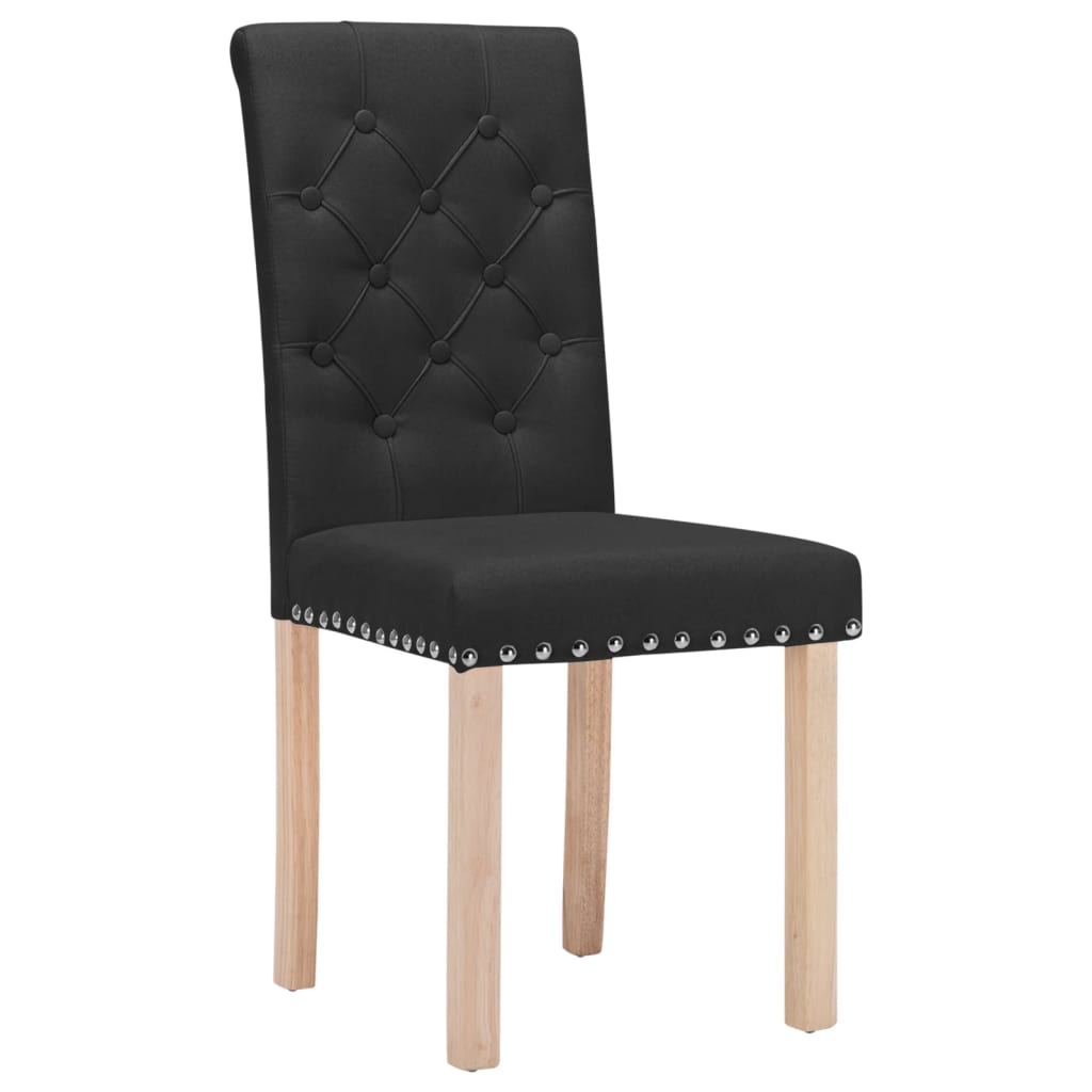 Esszimmerstühle 4 Stk. Schwarz Stoff