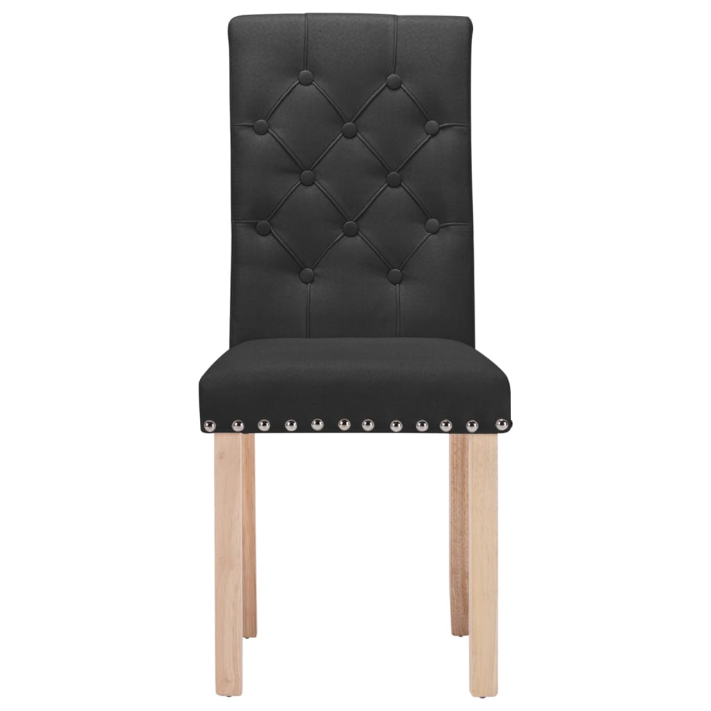Esszimmerstühle 4 Stk. Schwarz Stoff