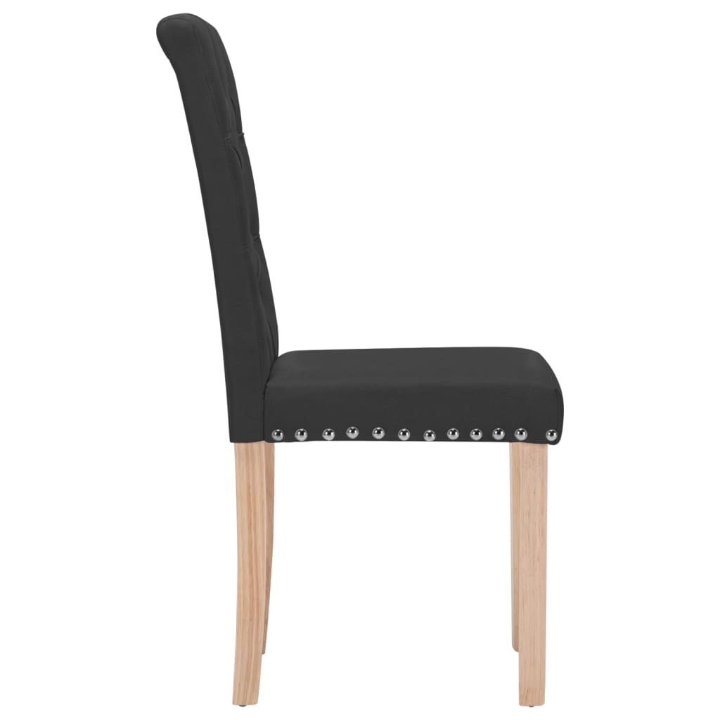 Esszimmerstühle 4 Stk. Schwarz Stoff