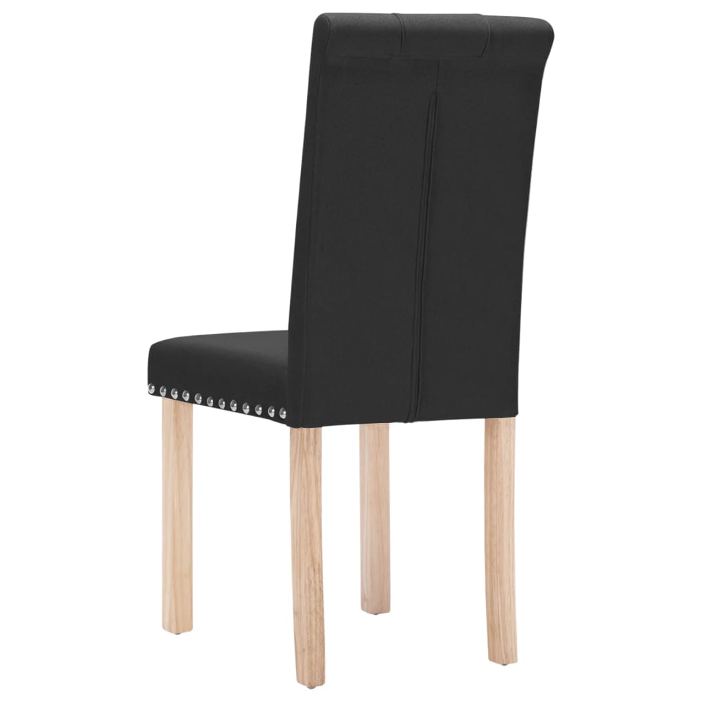 Esszimmerstühle 4 Stk. Schwarz Stoff