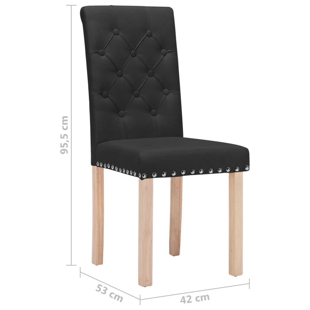 Esszimmerstühle 4 Stk. Schwarz Stoff