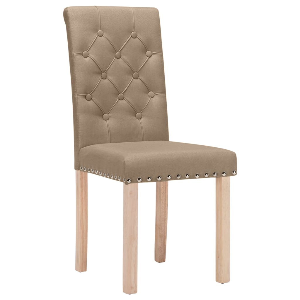 Esszimmerstühle 4 Stk. Taupe Stoff