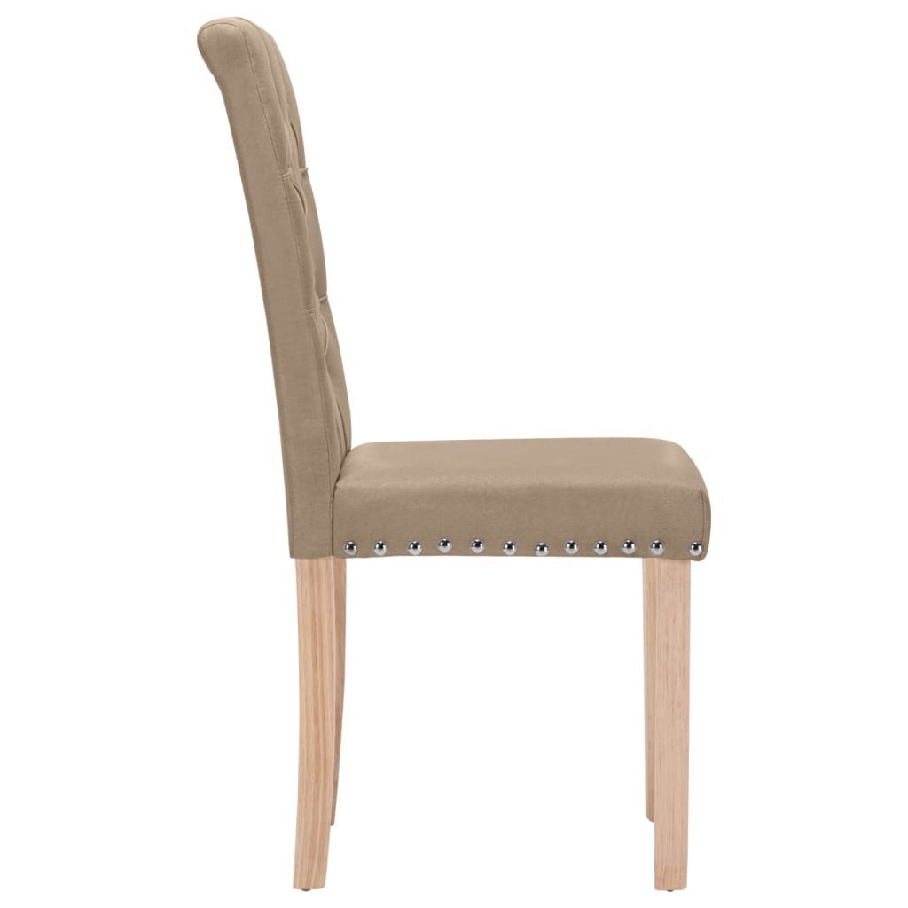 Esszimmerstühle 4 Stk. Taupe Stoff