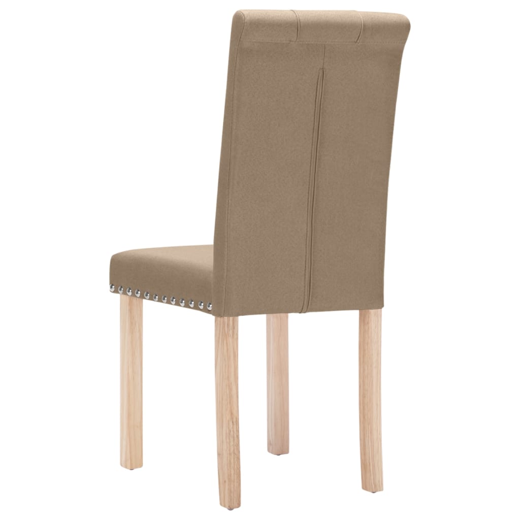 Esszimmerstühle 4 Stk. Taupe Stoff