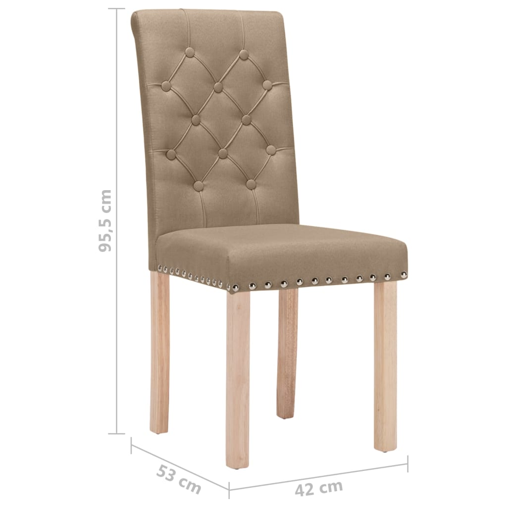 Esszimmerstühle 4 Stk. Taupe Stoff