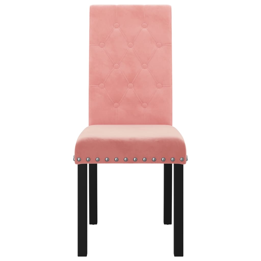 Esszimmerstühle 4 Stk. Rosa Samt