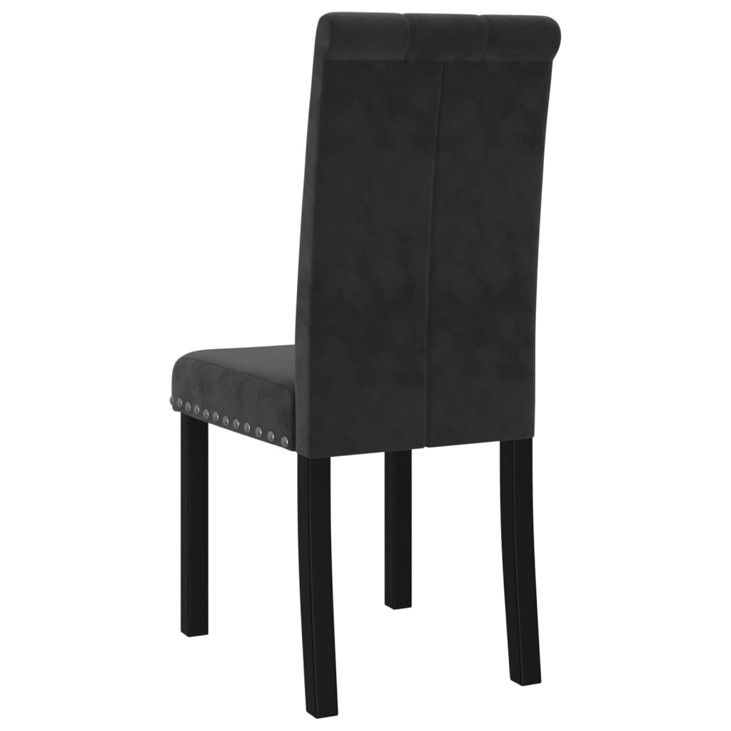 Esszimmerstühle 4 Stk. Schwarz Samt