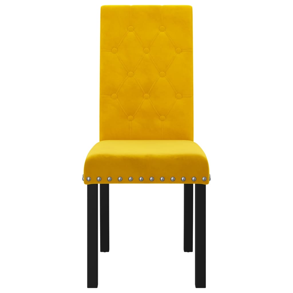 Esszimmerstühle 4 Stk. Gelb Samt