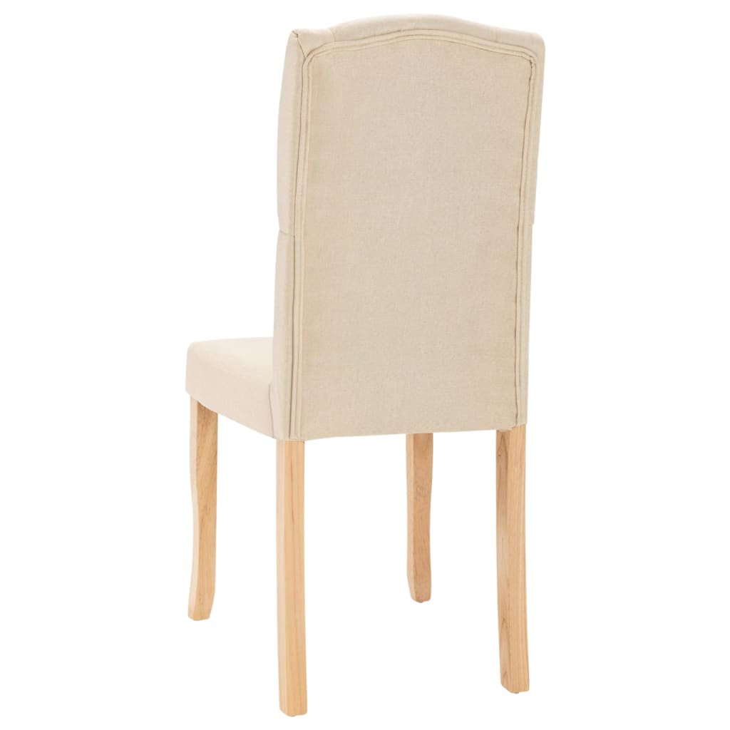 Esszimmerstühle 4 Stk. Creme Stoff