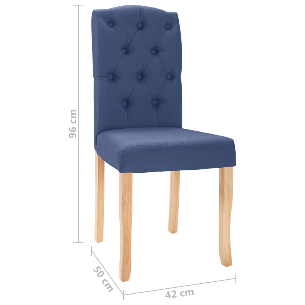 Esszimmerstühle 4 Stk. Blau Stoff