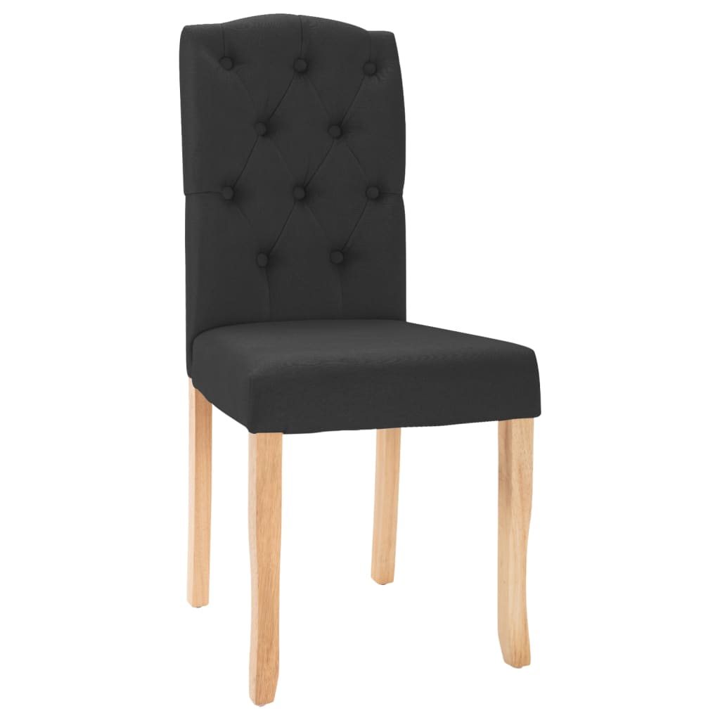 Esszimmerstühle 4 Stk. Schwarz Stoff