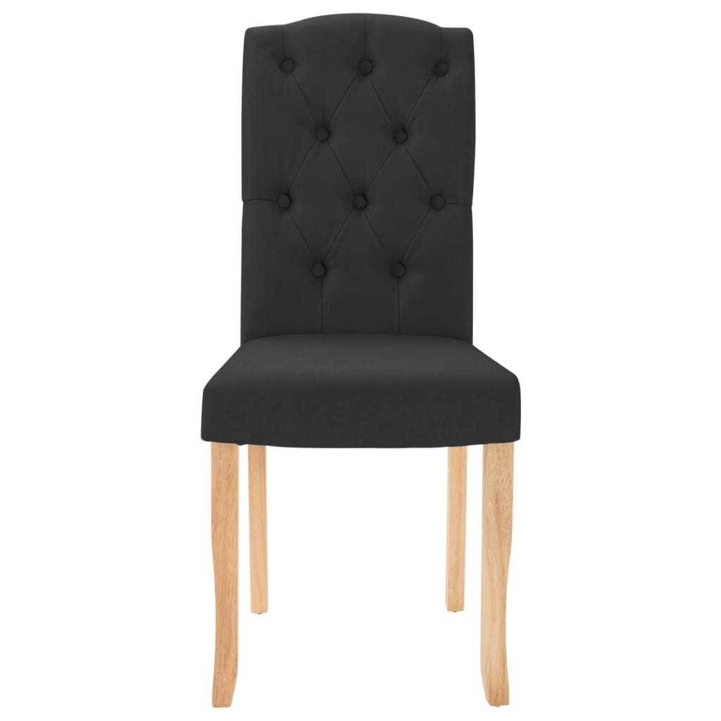 Esszimmerstühle 4 Stk. Schwarz Stoff