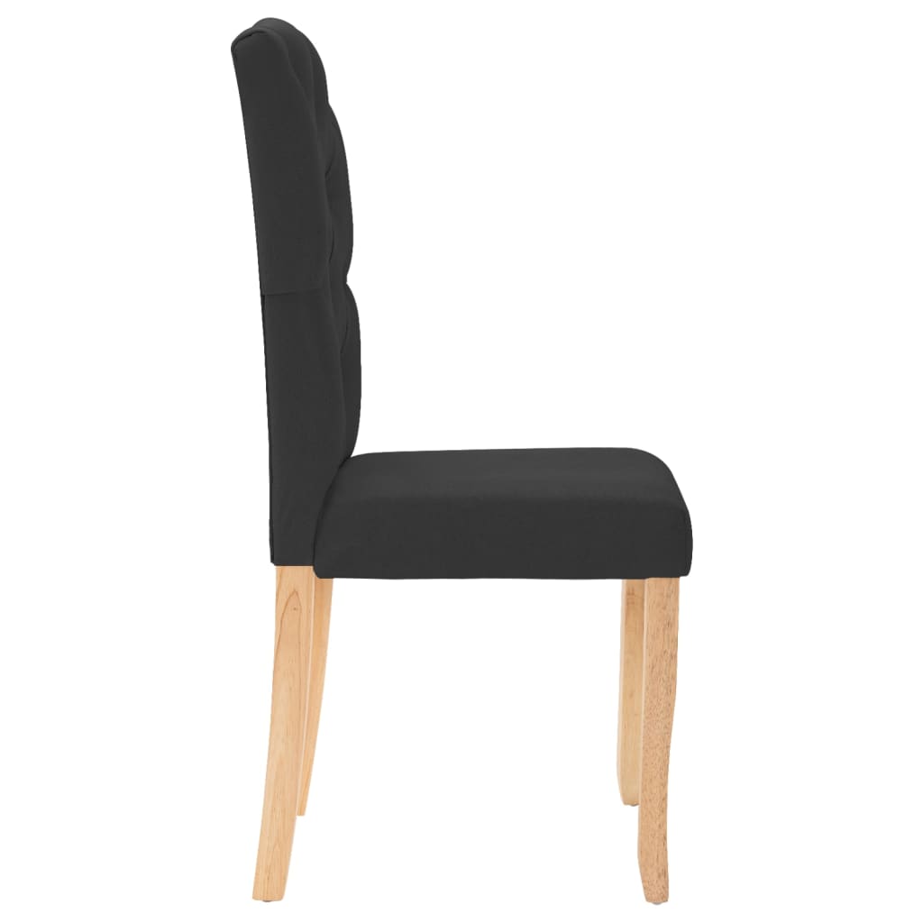 Esszimmerstühle 4 Stk. Schwarz Stoff