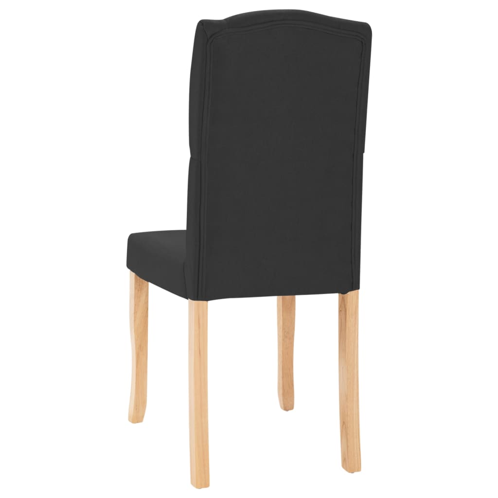 Esszimmerstühle 4 Stk. Schwarz Stoff