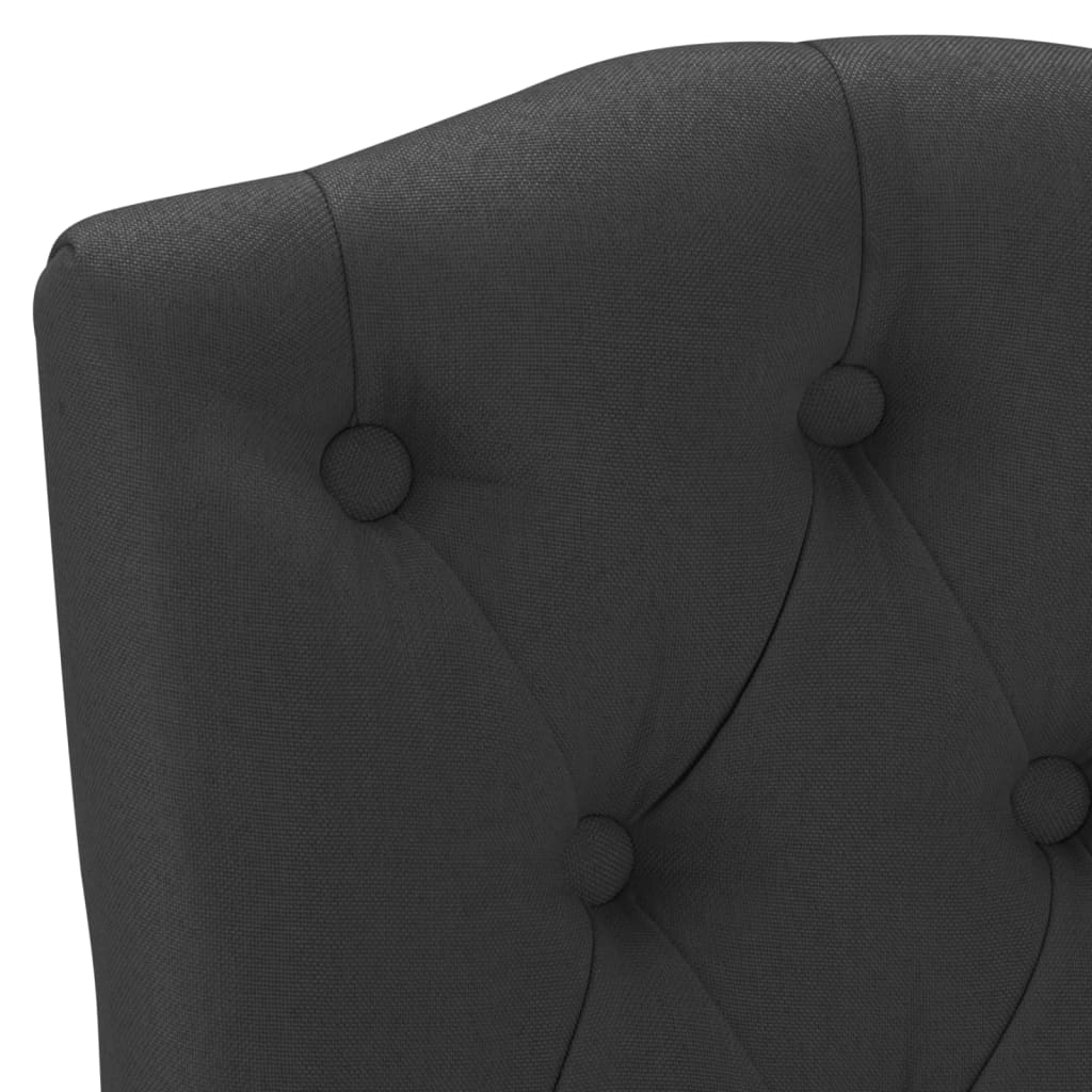 Esszimmerstühle 4 Stk. Schwarz Stoff