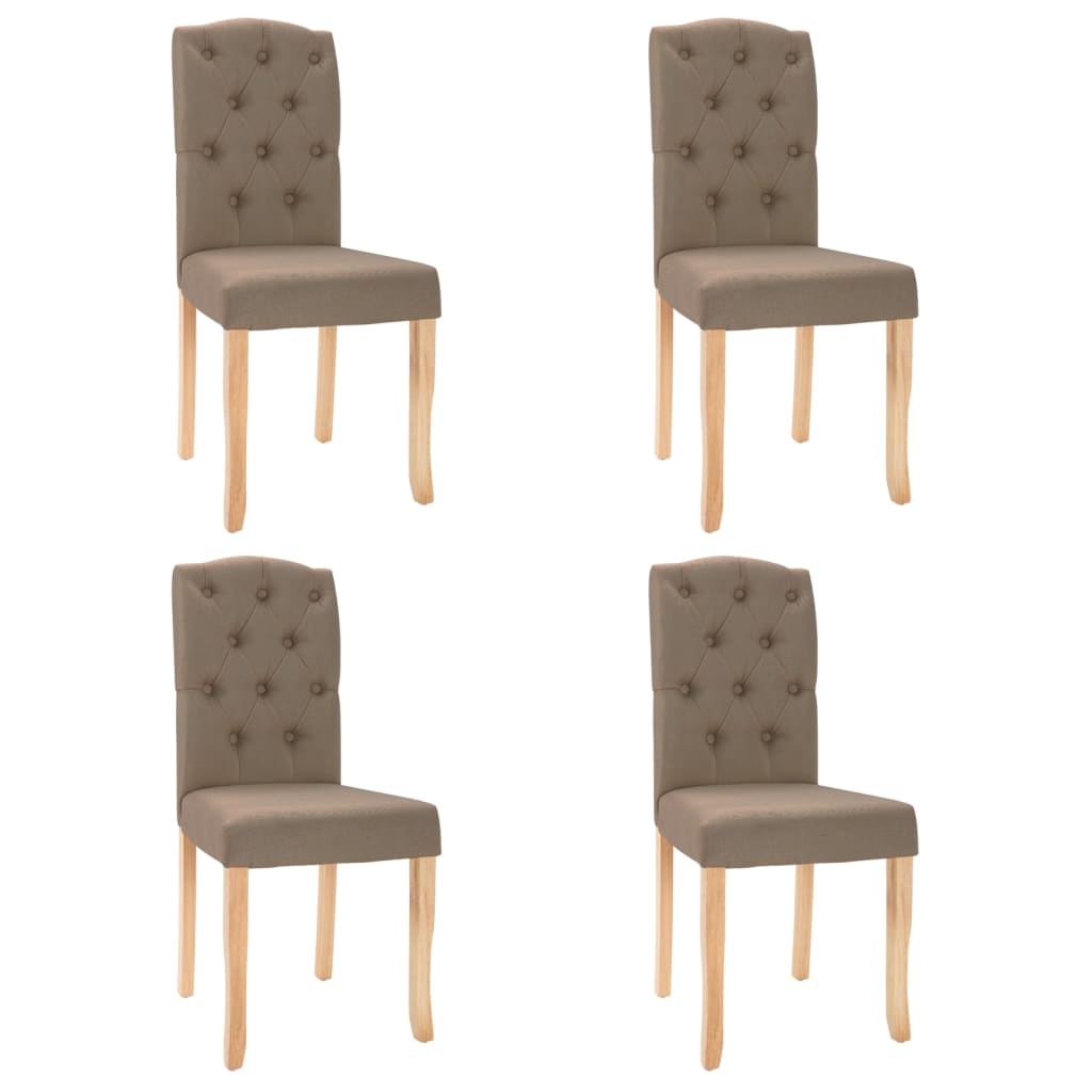 Esszimmerstühle 4 Stk. Taupe Stoff