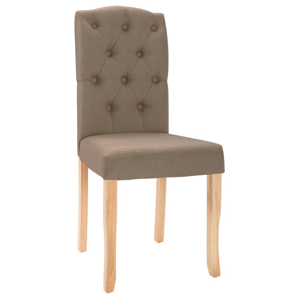 Esszimmerstühle 4 Stk. Taupe Stoff